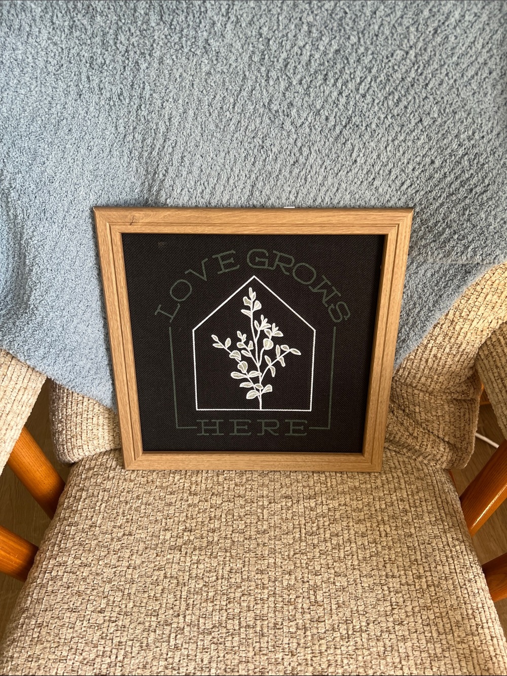 Rustic Black & Wood 'Love Grows Here' Wall Art by